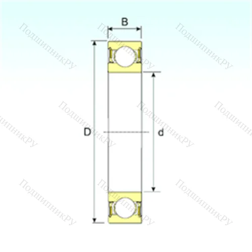 Подшипник шариковый радиальный 61803-2RZ от производителя  ISB