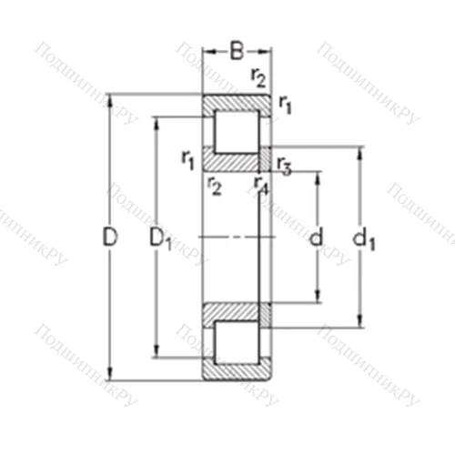 Подшипник роликовый радиальный NUP 217-E-MA 6
