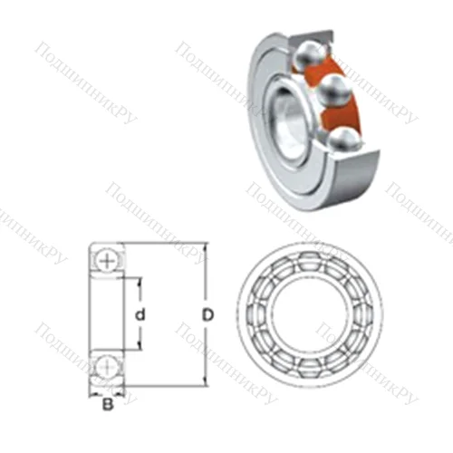 Подшипник шариковый радиальный 687-2Z.T 9H.C 3 от производителя  ZEN