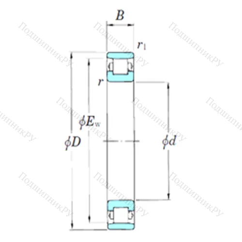 Подшипник роликовый радиальный 3NCN 1008
