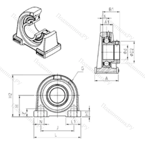 Подшипниковый узел шариковый радиальный ESPA 203 от производителя  SNR