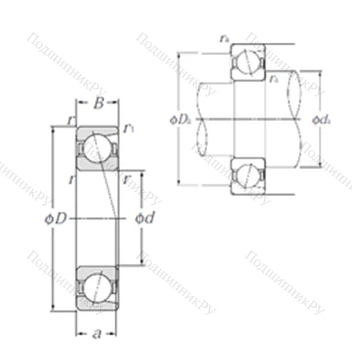 Подшипник шариковый радиально-упорный 7314
