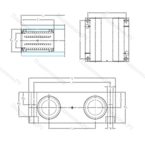 Подшипник шариковый линейный LQCD 30-2LS от производителя  SKF
