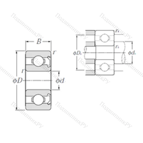 Подшипник шариковый радиальный WA 673SA