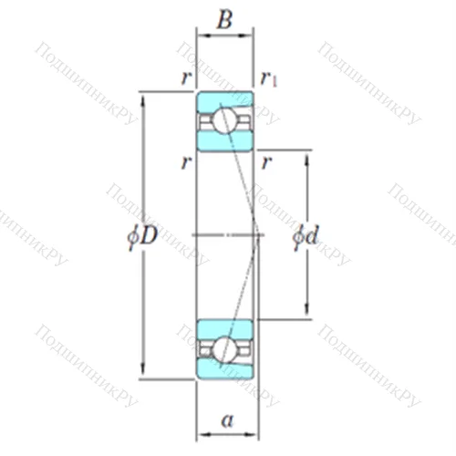 Подшипник шариковый радиально-упорный 3NCHAC 913CA