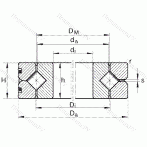 Подшипник с перекрестными роликами SX 011818 от производителя  INA Подшипник с перекрестными роликами SX 011818 от производителя  INA