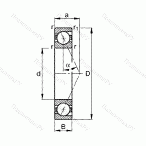 Подшипник шпиндельный B 71932-E-T-P 4S от производителя  FAG Подшипник шпиндельный B 71932-E-T-P 4S от производителя  FAG