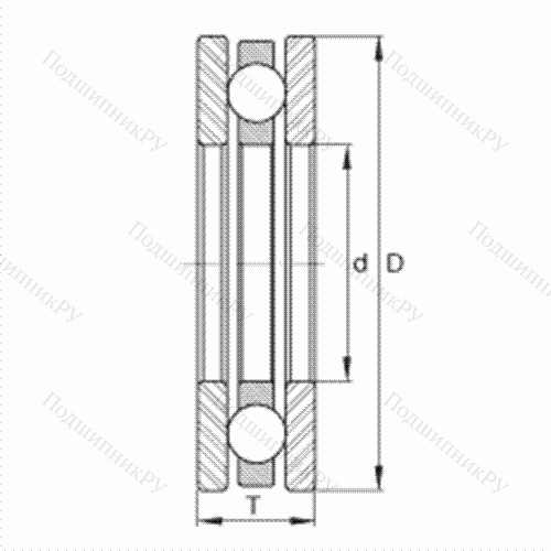 Подшипник шариковый упорный FT 14