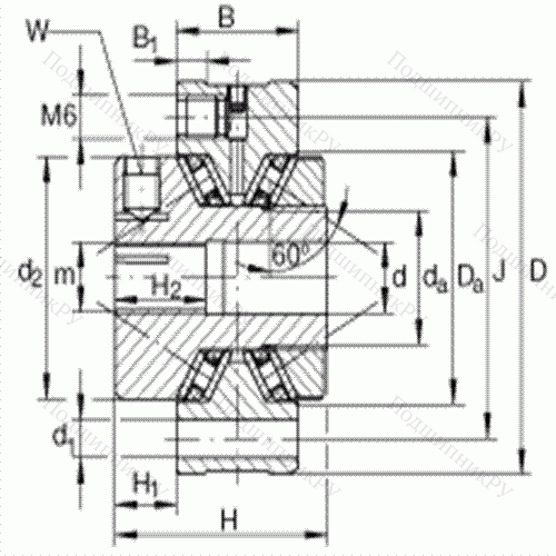 Роликоподшипник упорно-радиальный игольчатый ZAXFM 1055 от производителя  INA Роликоподшипник упорно-радиальный игольчатый ZAXFM 1055 от производителя  INA