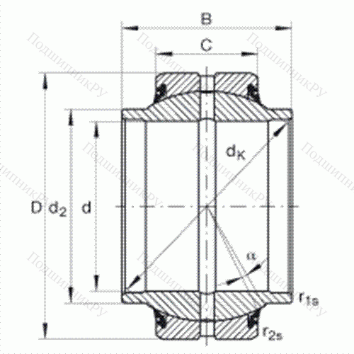 Подшипник шарнирный GE 80-HO-2RS