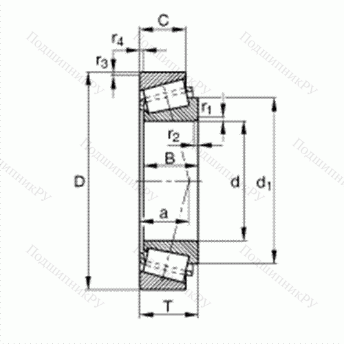 Подшипник роликовый конический 33110 от производителя  FAG